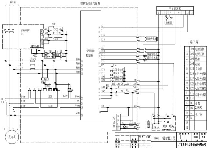 1800KW柴油發(fā)電機(jī)組啟動(dòng)柜配置圖紙