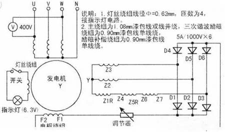 柴油發(fā)電機實物接線圖