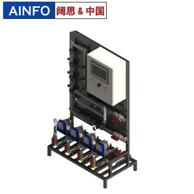 通過在線監(jiān)測藥劑濃度控制加藥量，在線ORP檢測儀控制殺菌劑的投加，在線PH檢測儀控制濃硫酸的投加，電導(dǎo)率控制排污