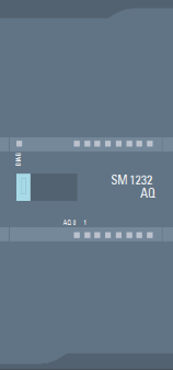 模擬量輸出模塊 AQ2 x 14 位；插入式端子排；輸出：+/-10V，0 到 20mA；診斷可組態(tài)；可選擇輸出替代值