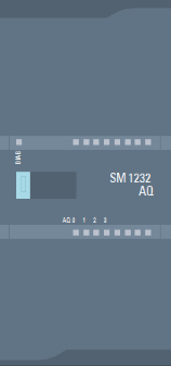 模擬量輸出模塊 AQ4 x 14 位；插入式端子排；輸出：+/-10V，0 到 20mA；診斷可組態(tài)；可選擇輸出替代值