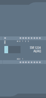 模擬量 I/O 模塊 AI4 + AQ2；插入式端子排；輸入：13 位，2.5V、5V、10V，0/4 到 20mA；可選擇頻率抑制；可選擇濾波；診斷可組態(tài)；輸出：+/-10V，0 到 20mA；診斷可組態(tài)；可選擇輸出替代值