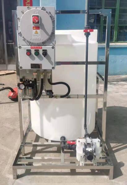 （加藥設備）非標定制 防爆箱配氣動泵單桶設備